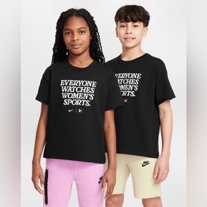 Everyone Watches Women's Sports
Nike by TOGETHXR Big Kids' T-Shirt - NWT